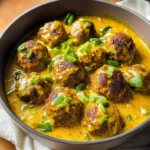 Jerk Meatballs In Coconut Curry Sauce
