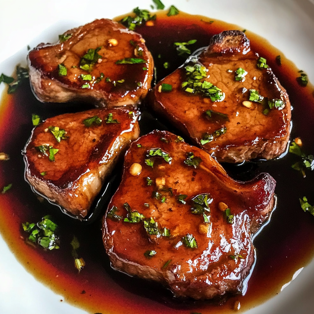 Maple Glazed beef Chops