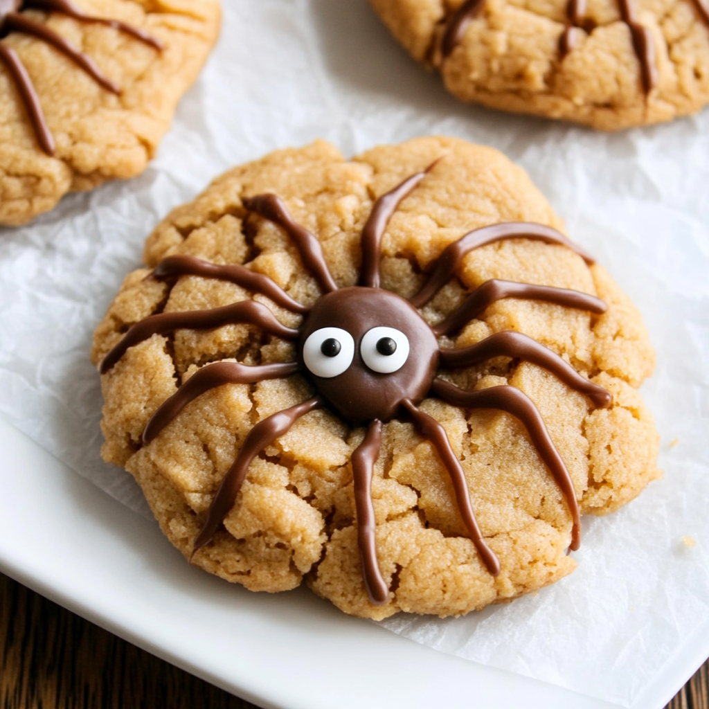 Peanut Butter Spider Cookies