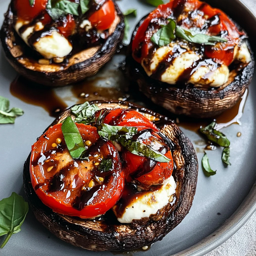 Caprese Stuffed Portobello Mushrooms