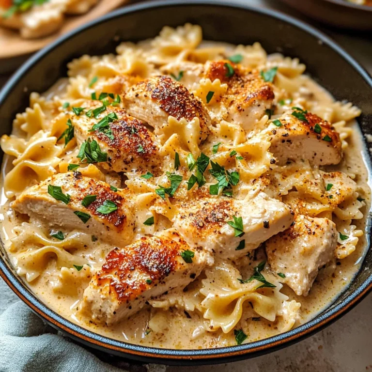 Creamy Cajun Chicken Bowtie Pasta Skillet