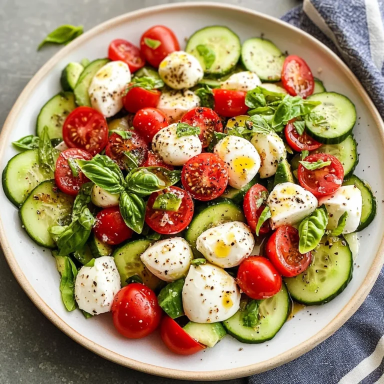 Easy Cucumber Mozzarella Salad