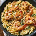 One Pan Parmesan Orzo with Shrimp