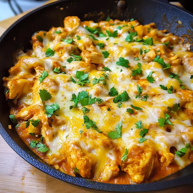 One Pot Low Carb Chicken Enchilada Skillet