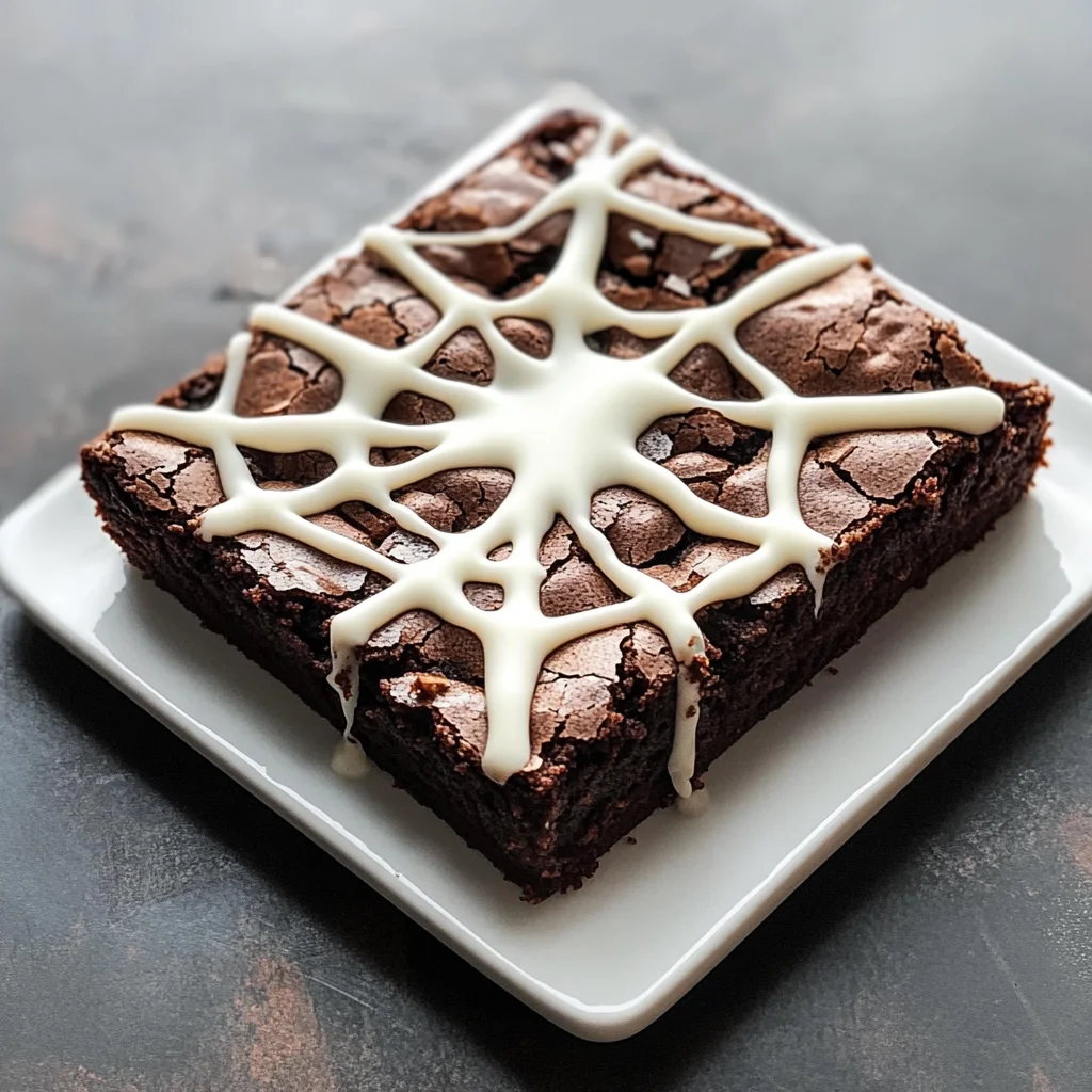 Spider Web Brownies