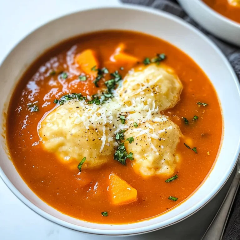 Tomato Dumpling Soup