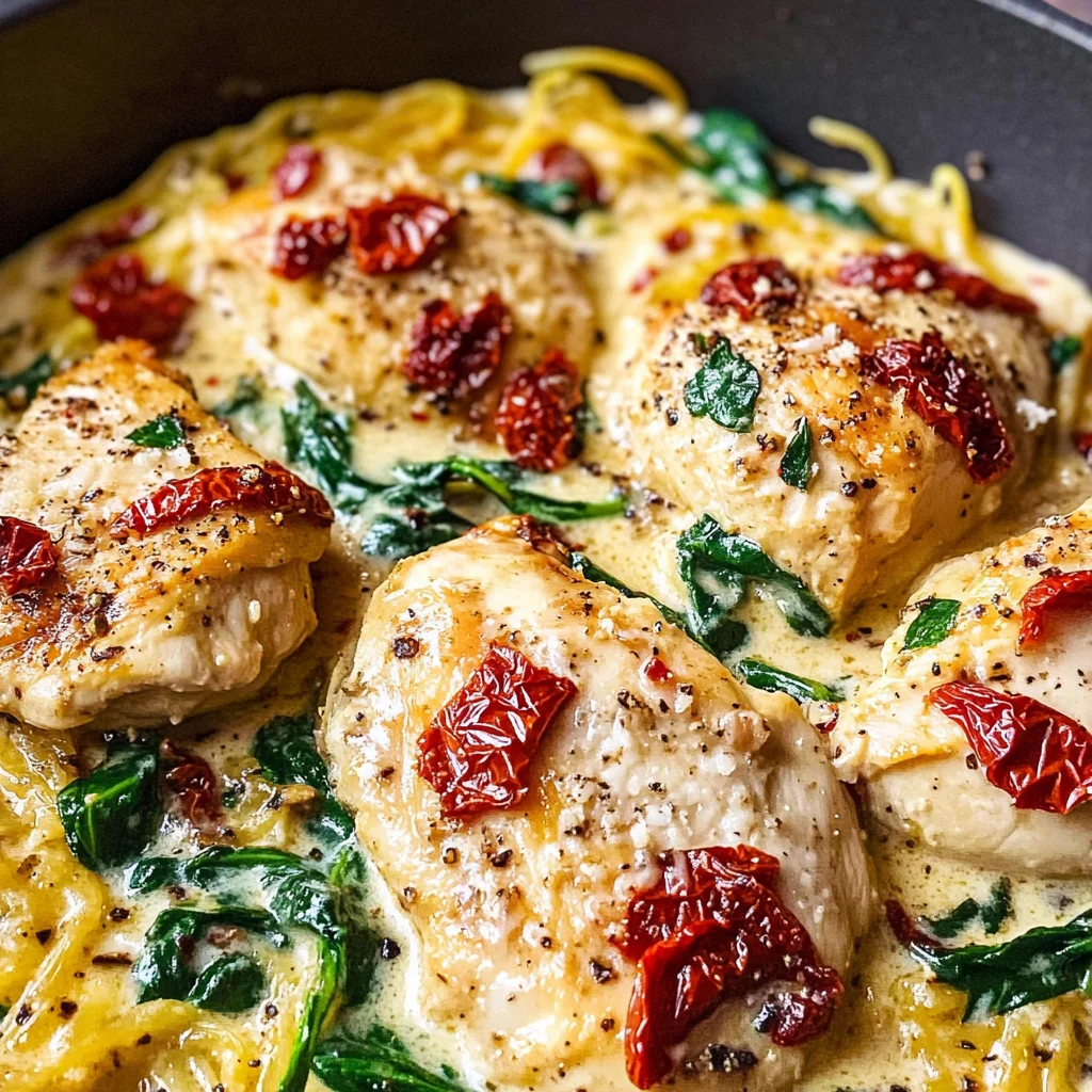 Tuscan Chicken and Spaghetti Squash Recipe