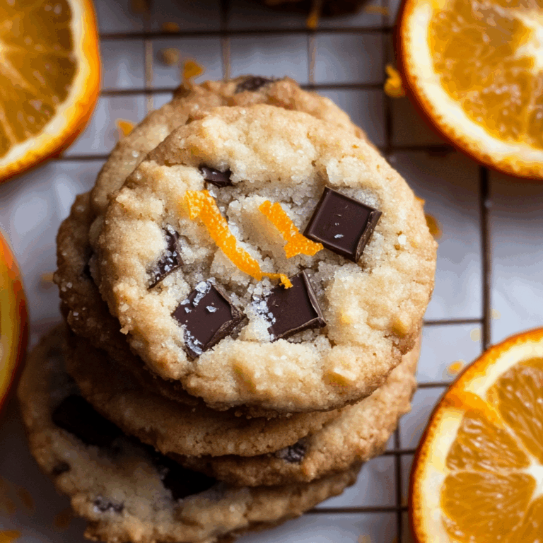 Dark Chocolate Orange Shortbread Cookies