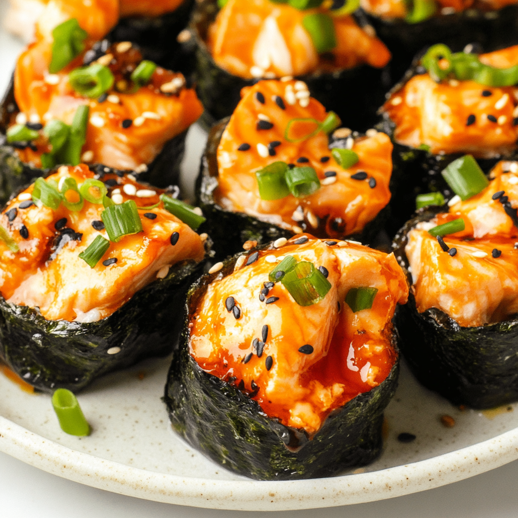 Easy Baked Salmon Sushi Cups (Viral Recipe)