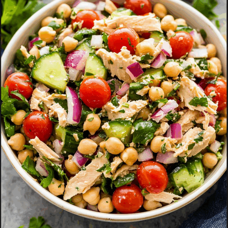 Healthy Tuna Garbanzo Bean Salad