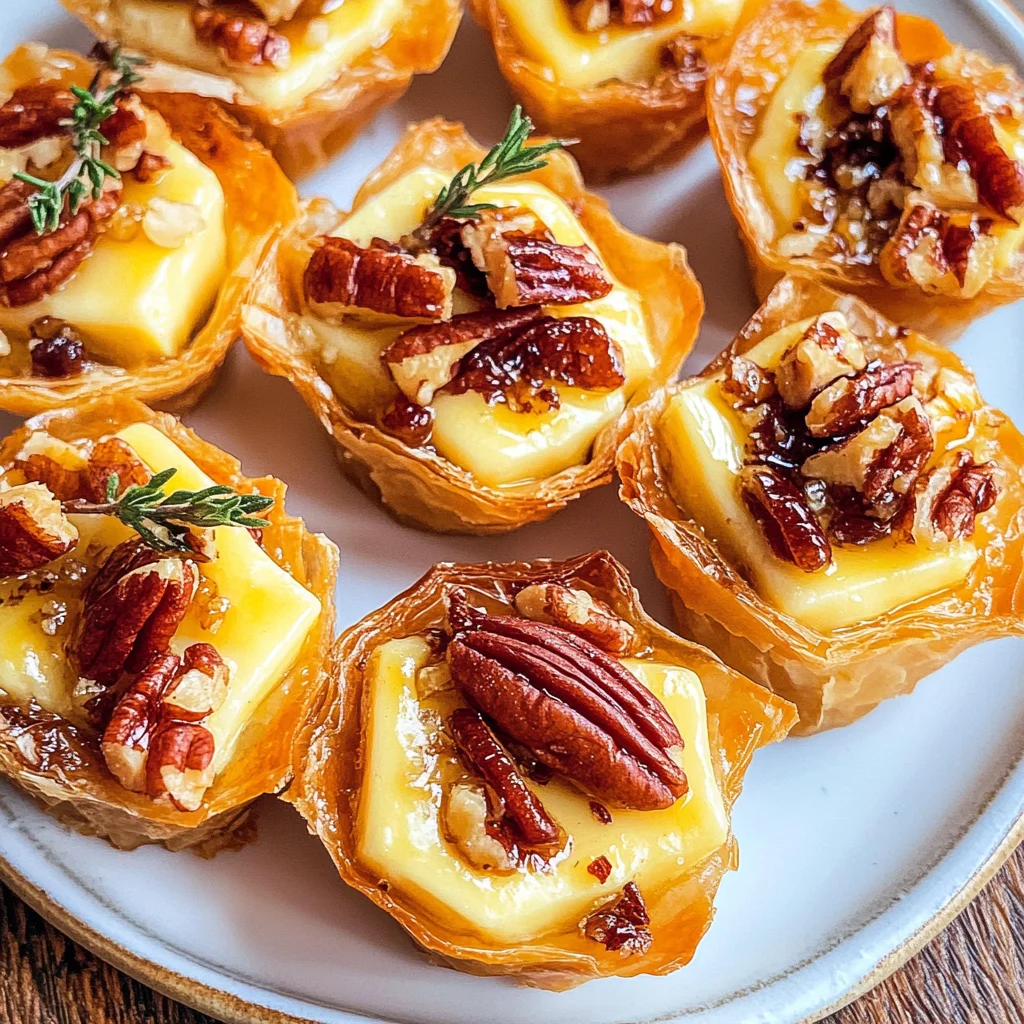 Bourbon Pecan Brie Bites Recipe (Easy Holiday Brie Bites Appetizer)