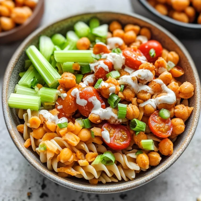 Buffalo Chickpea Pasta Salad