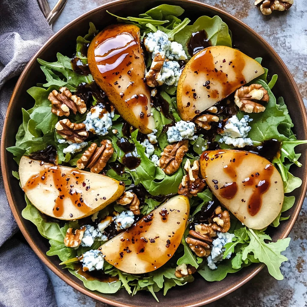 Caramelized Pear and Blue Cheese Salad: A Sweet and Savory Delight