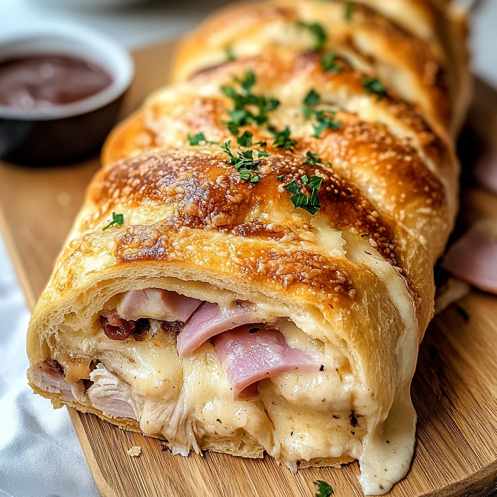 Chicken Cordon Bleu Stromboli