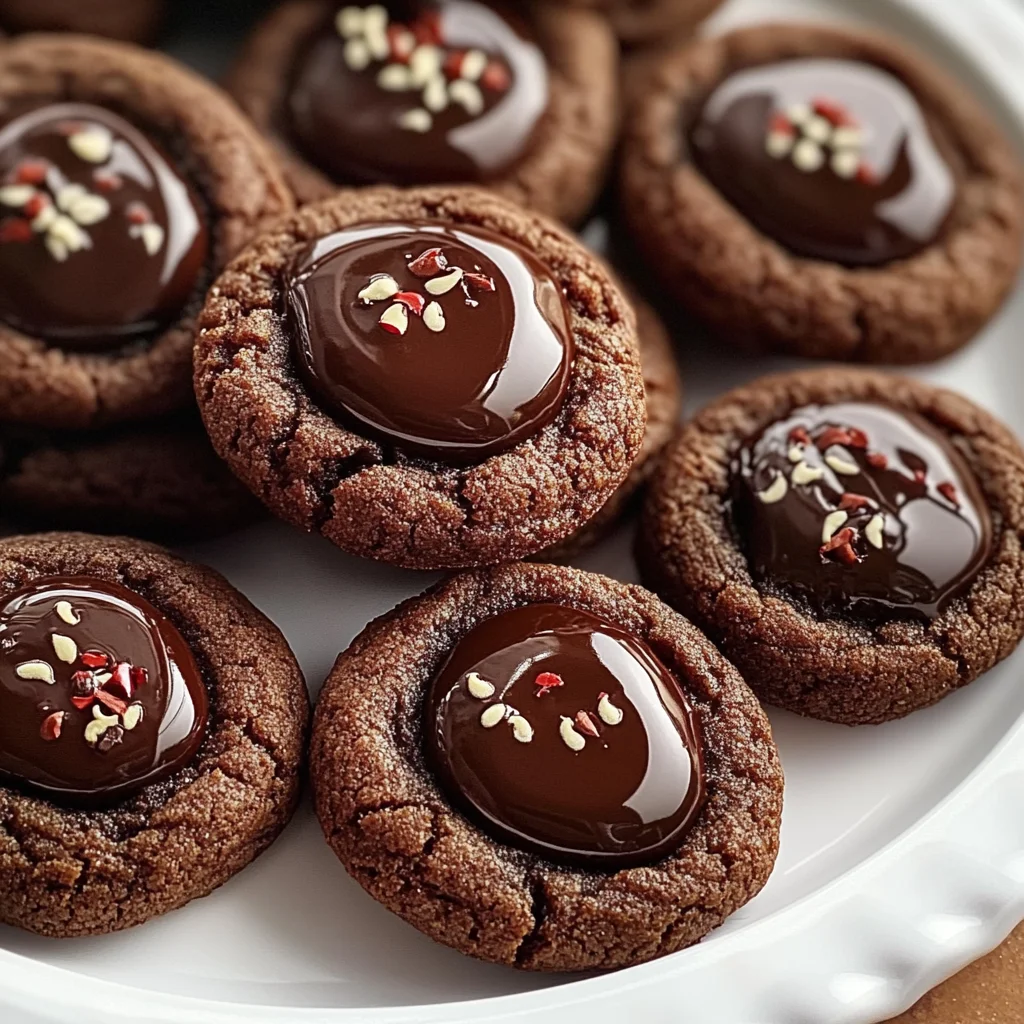 Chocolate Thumbprint Cookies