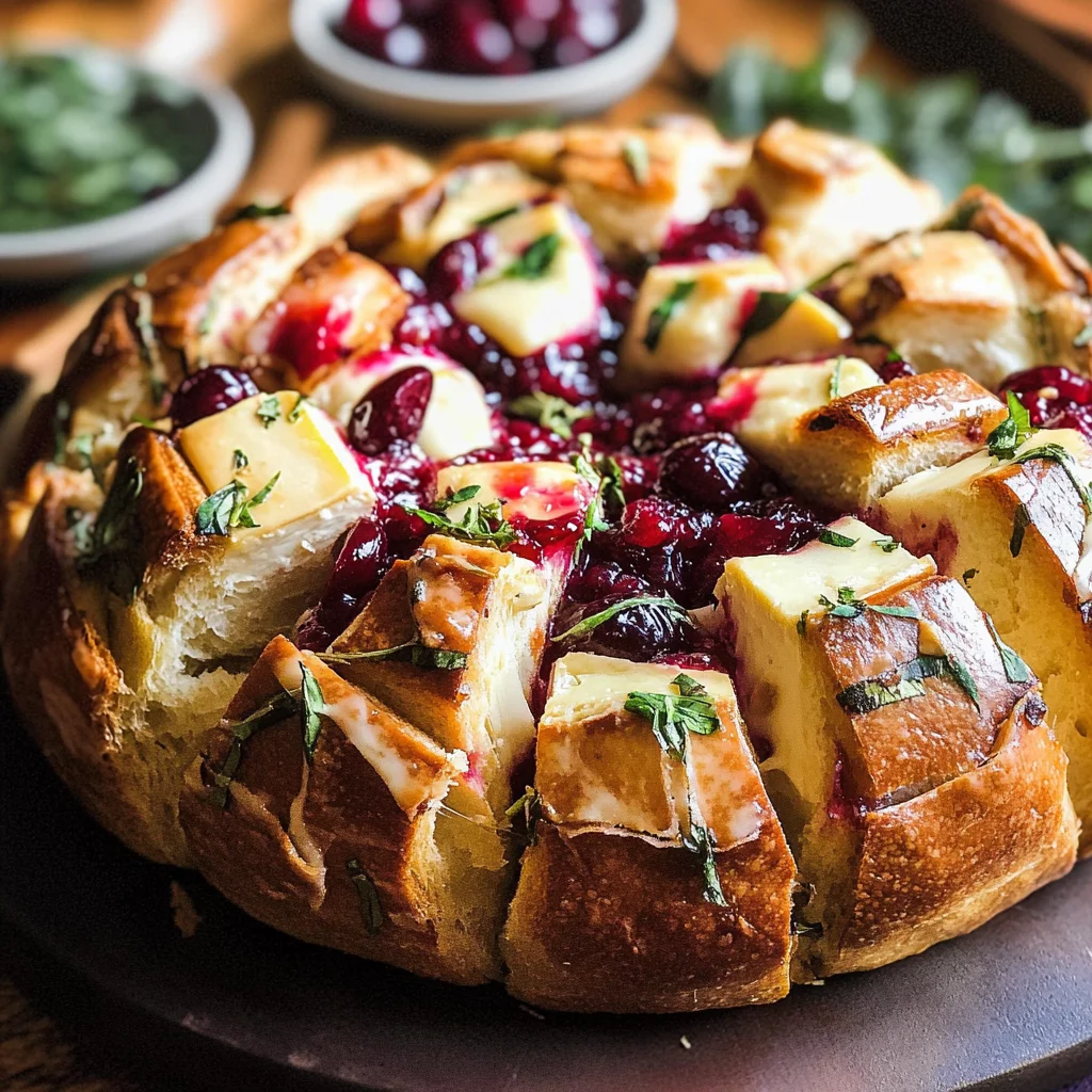 Cranberry Brie Pull-Apart Bread