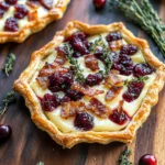 Cranberry Brie Tart with Pancetta & Thyme