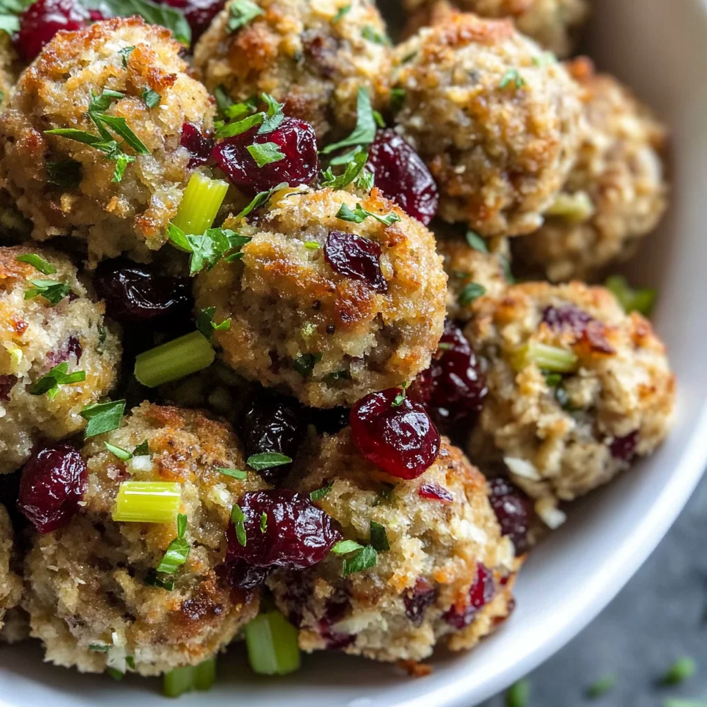 Cranberry & Turkey Stuffing Balls