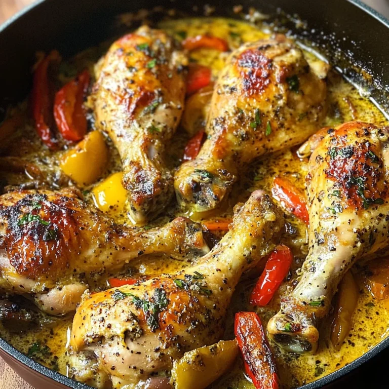Creamy Black Pepper Chicken Drumsticks