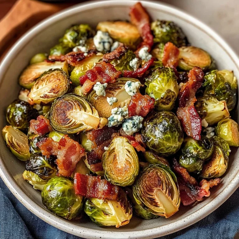 Crispy Brussel Sprouts with Bacon and Cheese