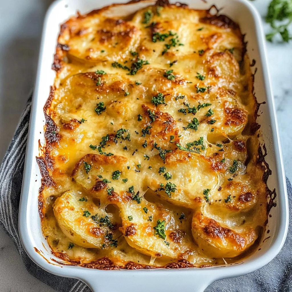 Dad’s Creamy & Cheesy Au Gratin Potatoes