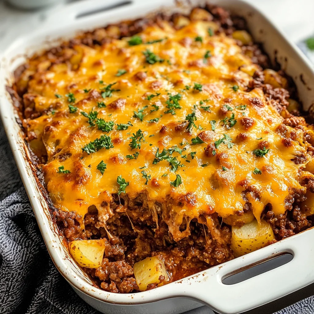 Ground Beef and Potatoes Casserole