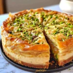 Honey Pistachio Baklava Cheesecake