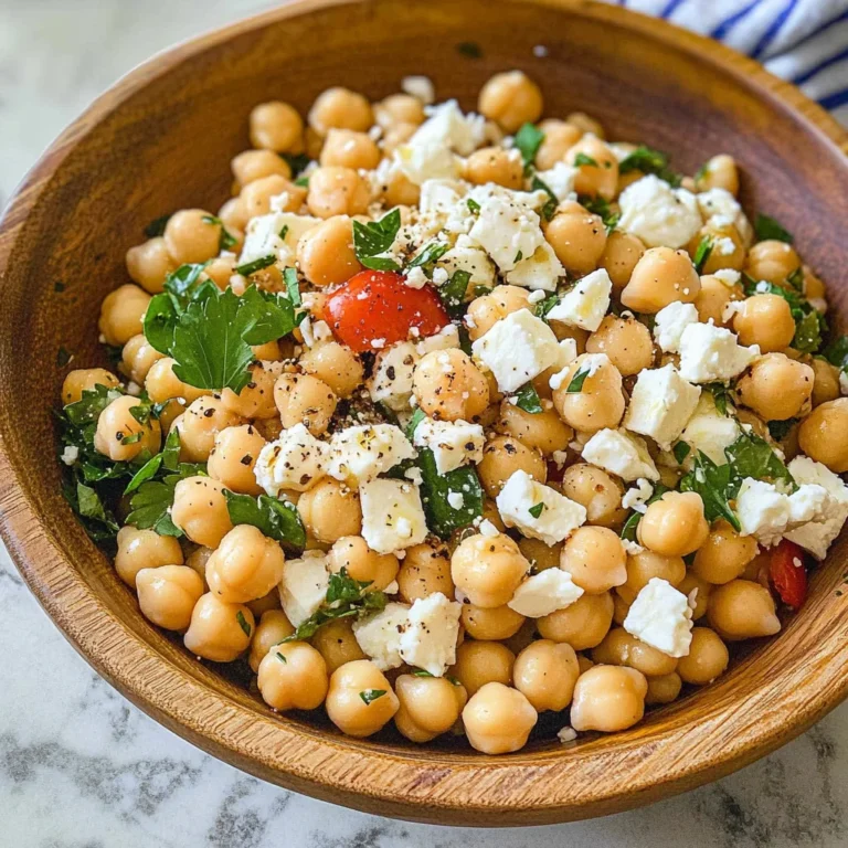 Lemony Chickpea Feta Salad (Gluten Free)