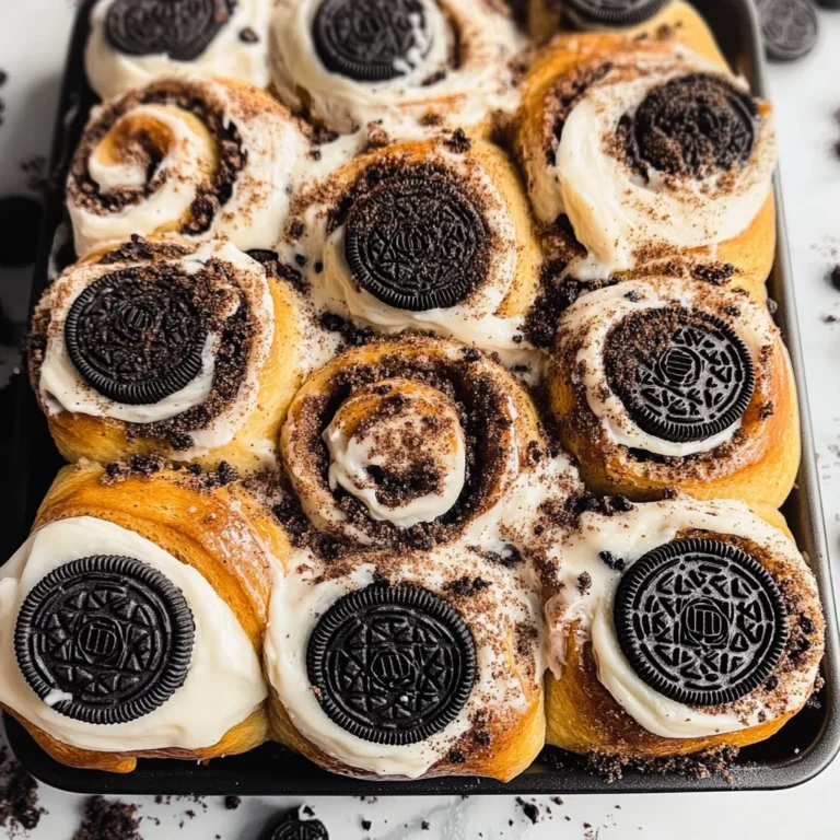 Oreo Cookies and Cream Cinnamon Rolls