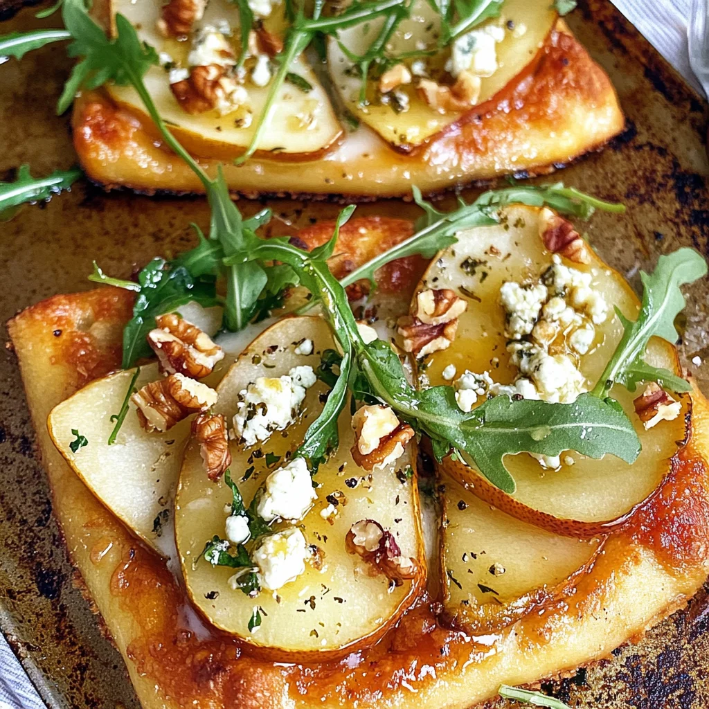 Pear and Gorgonzola Flatbread Recipe | Elegant Dinner Idea