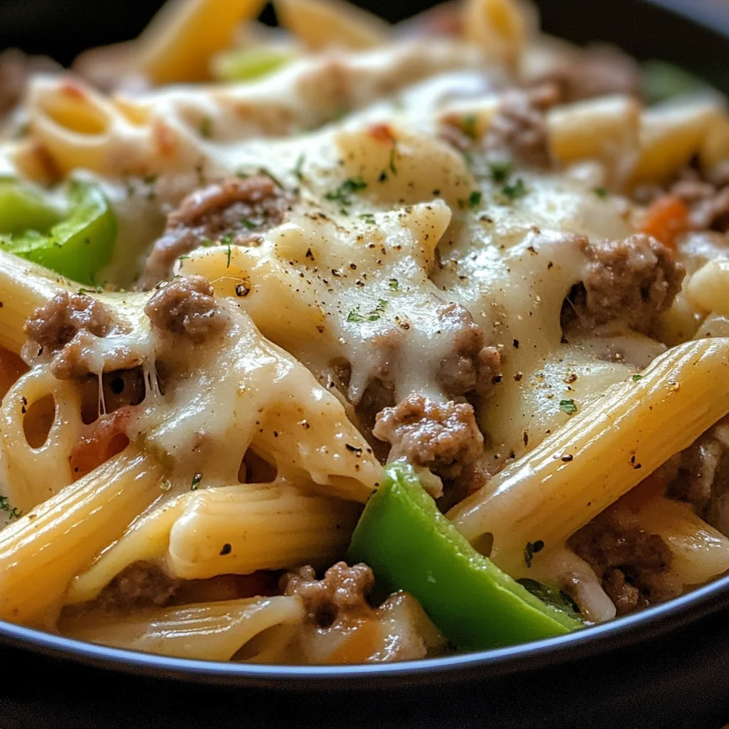 Philly Cheesesteak Pasta