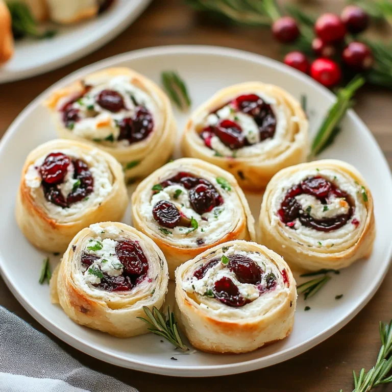 Savory Christmas Cranberry Roll Ups