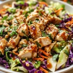 Sesame Chicken Cabbage Crunch Salad