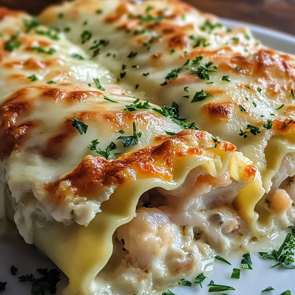 Shrimp Crab Alfredo Roll Ups