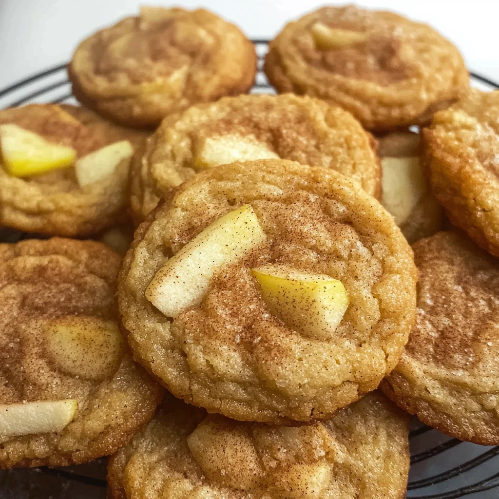 Spiced Apple Cinnamon Snickerdoodle Cookies