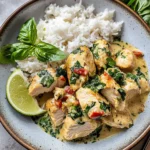 Spiced Coconut Basil Chicken with Rice: A Flavorful Delight