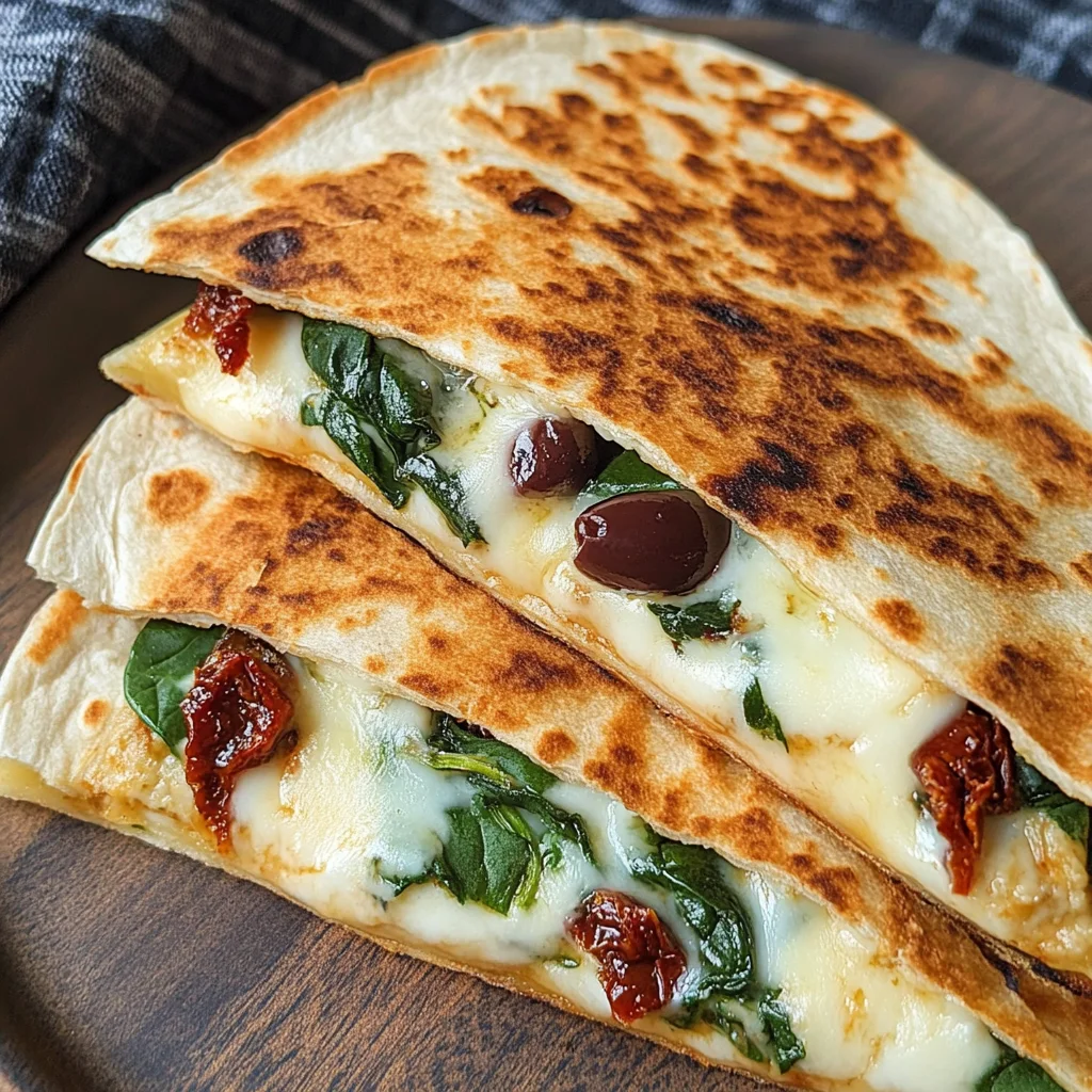 Spinach and Feta Quesadillas