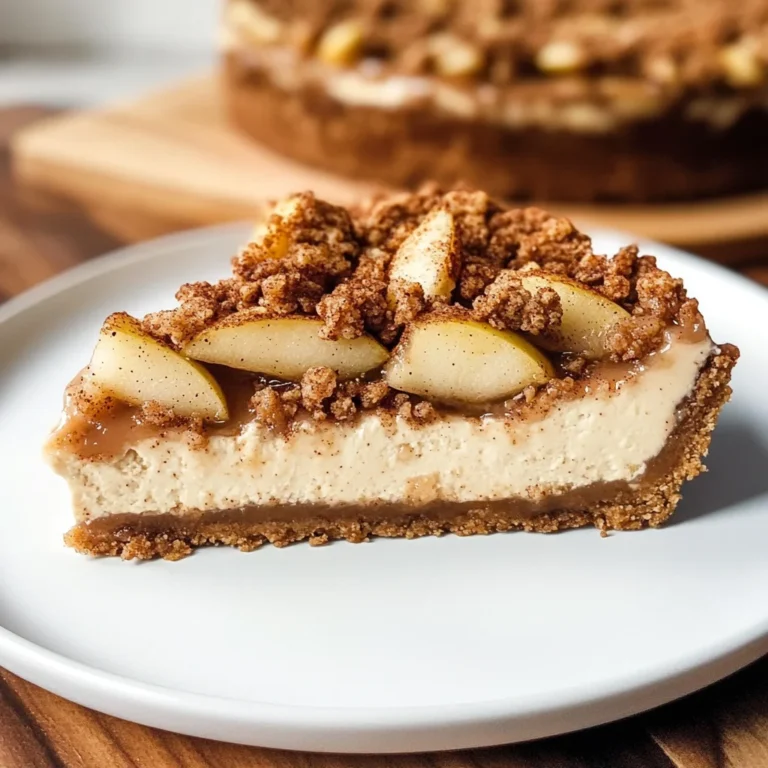 VEGAN APPLE CRUMBLE CHEESECAKE