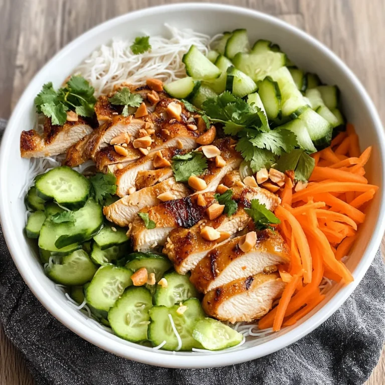 Vietnamese Noodle Bowl with Chicken