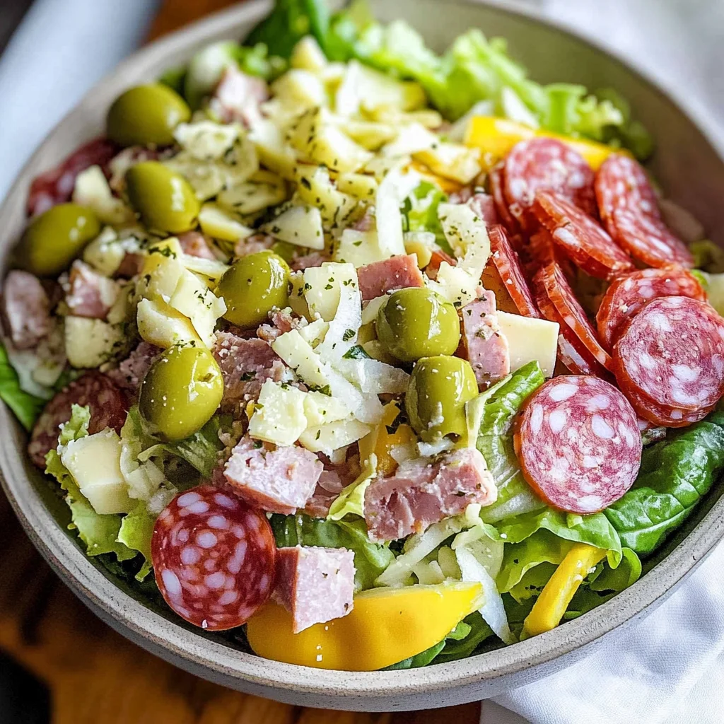 Viral TikTok Grinder Salad with Italian Antipasti
