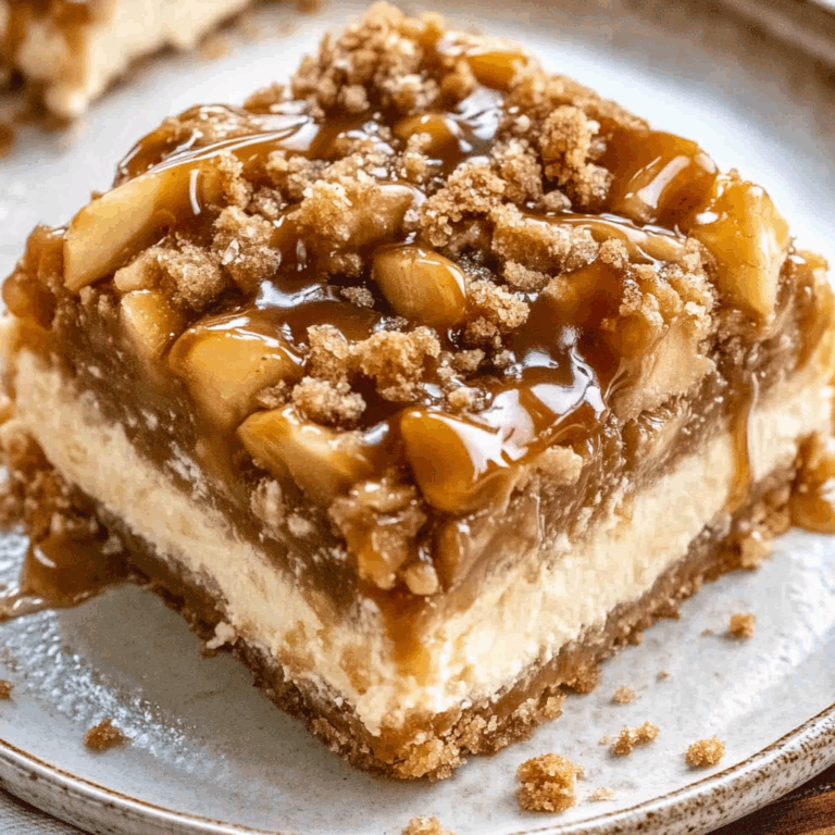 Caramel Apple Cheesecake Bars