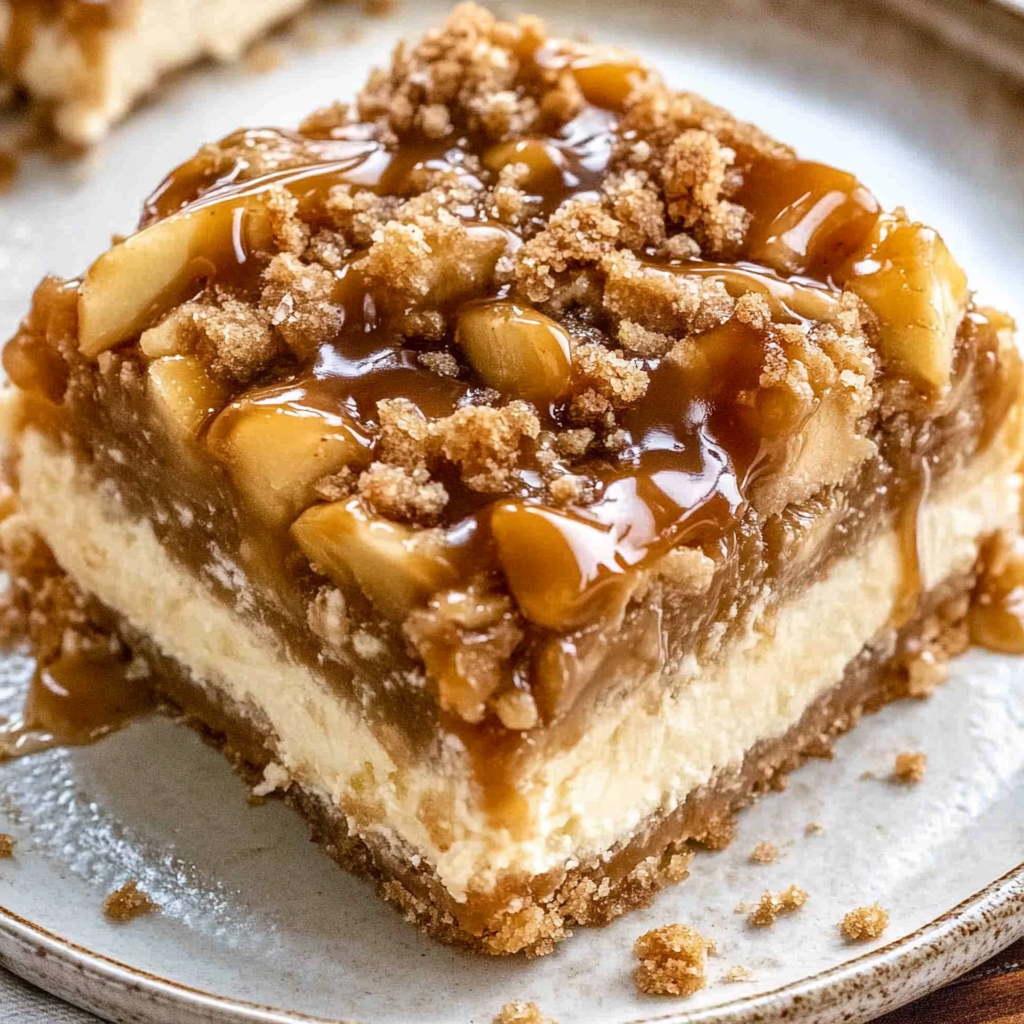 Caramel Apple Cheesecake Bars