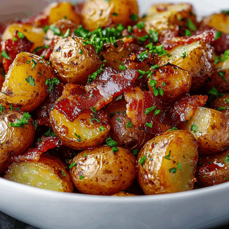 Crispy Bacon Honey Roasted Potatoes