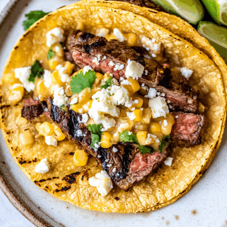 Grilled Elote Steak Tacos