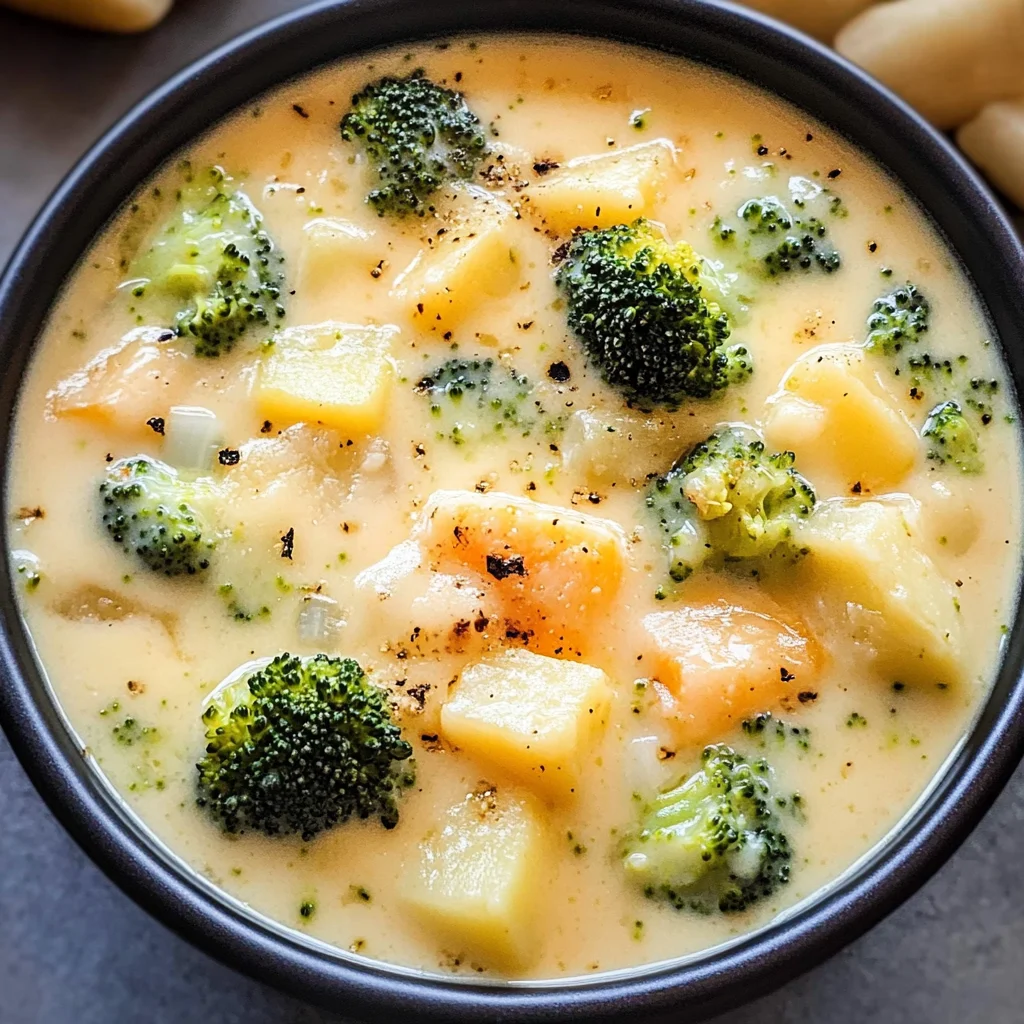 Broccoli Potato Cheese Soup Recipe