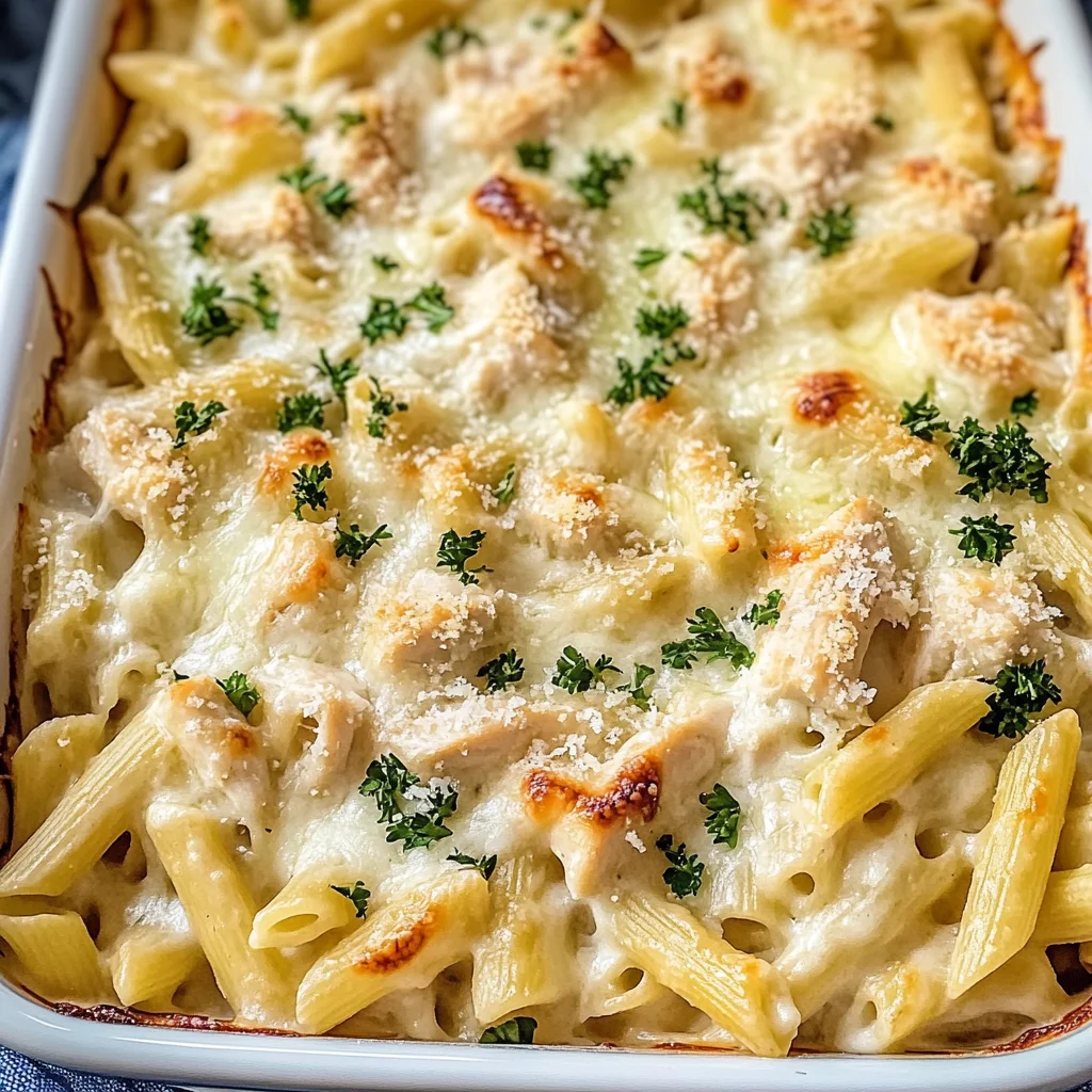 Chicken Alfredo Pasta Bake