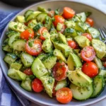 Cilantro Lime Avocado Cucumber Salad with Tomatoes