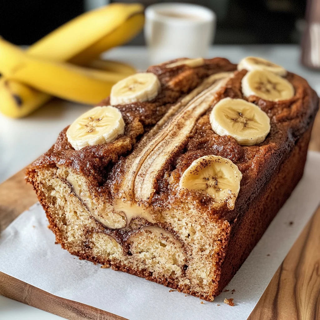 Cinnamon Swirled Banana Bread
