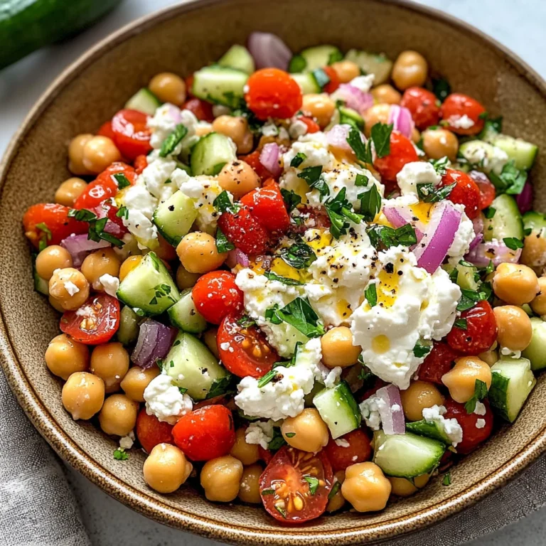 Cottage Cheese and Chickpeas Salad