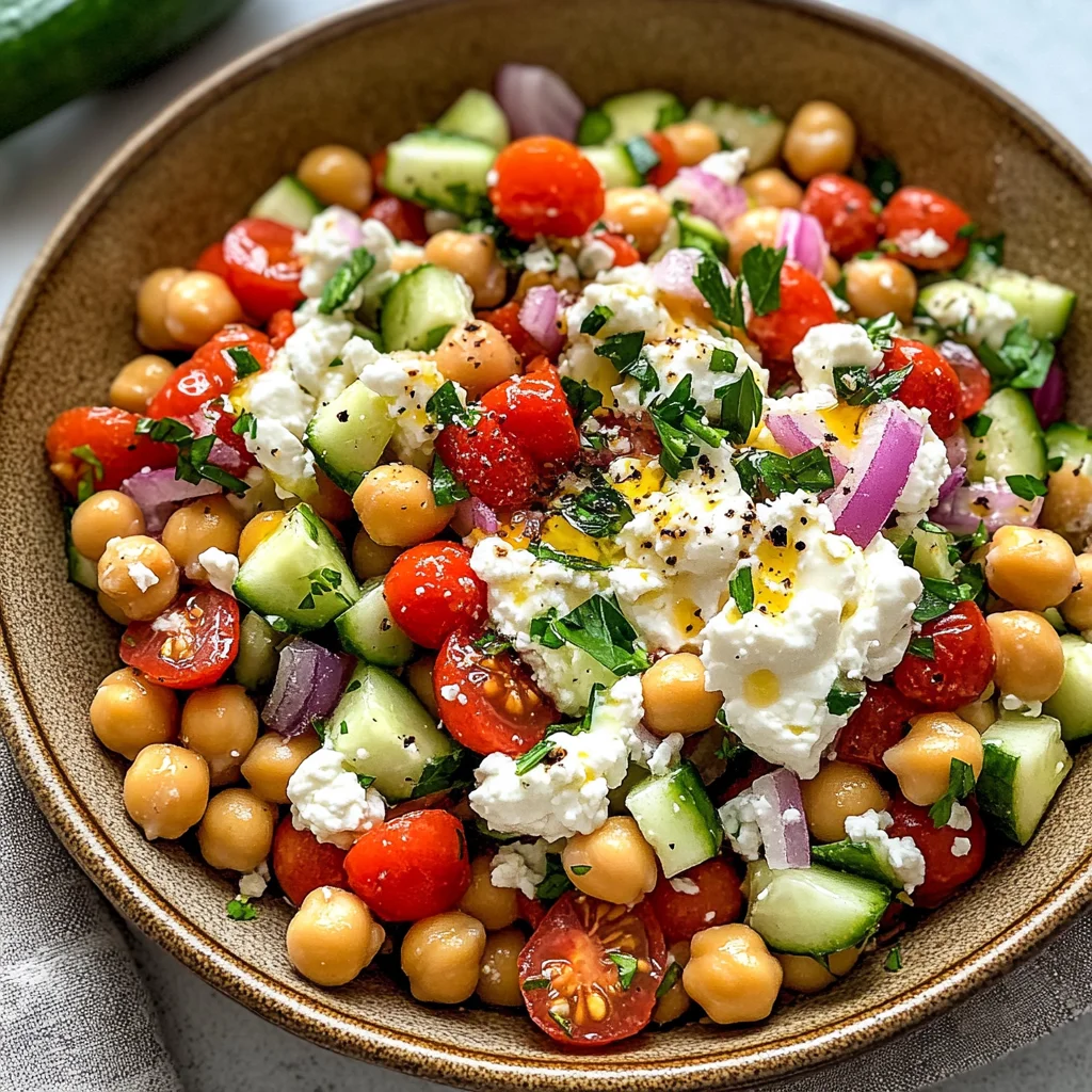Cottage Cheese and Chickpeas Salad